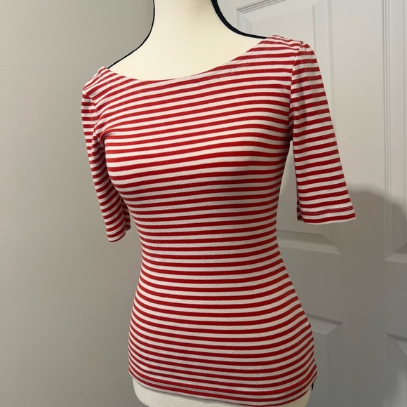 Banana Republic Striped Red and White Blouse - Picture 6 of 9